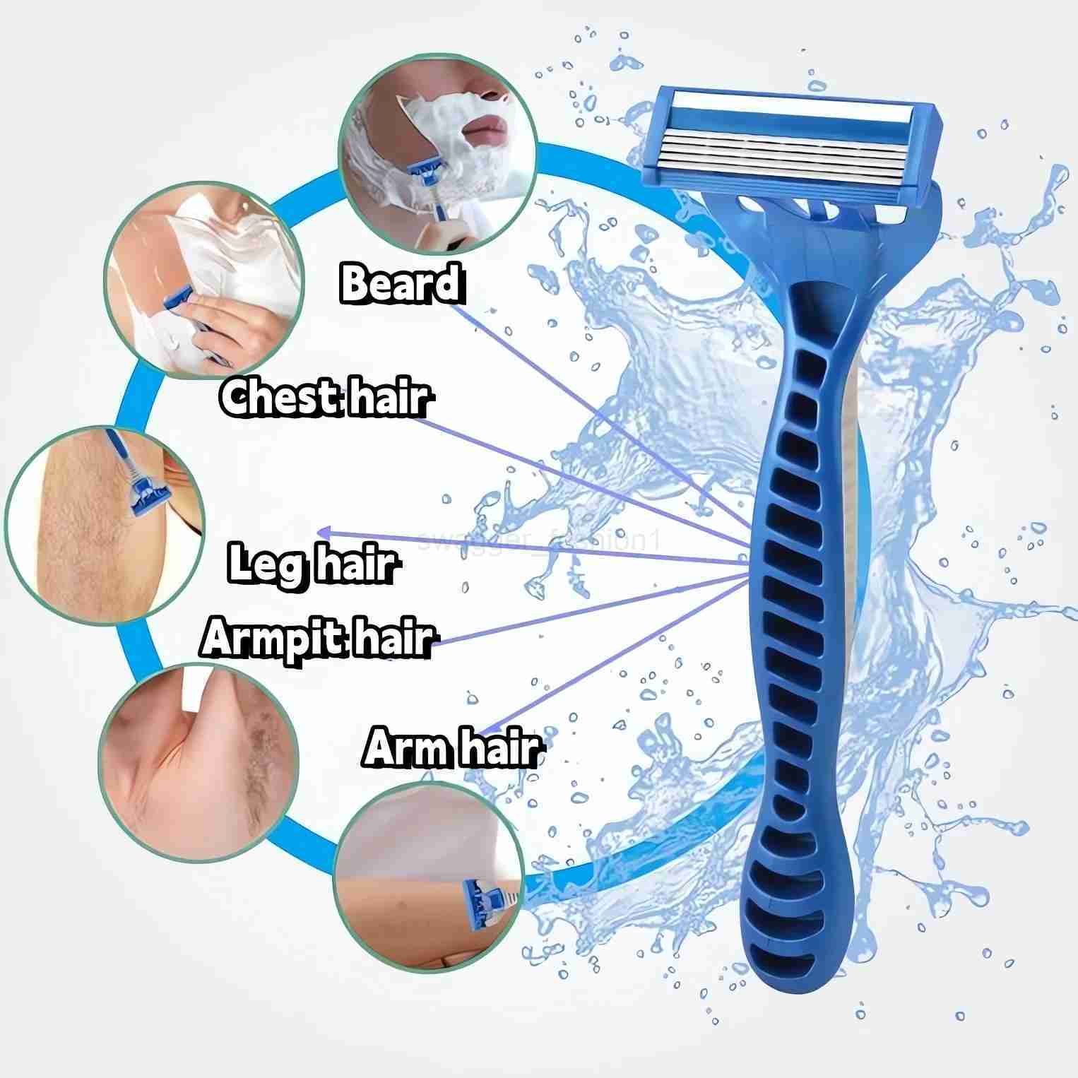 2 PCS / 5 PCS Body Care Physical Hair Removal Epilator - Painless Reusable Depilation Tool Easy to Clean for Women and MenB240709