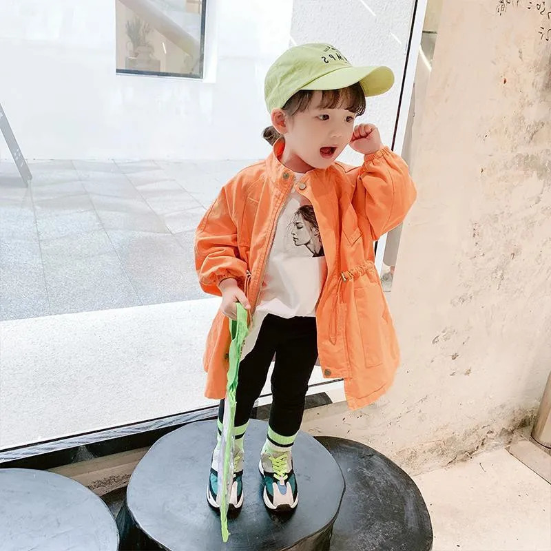 Fashion Baby Girls Boys Trench Cotton Long Kids Windbreak Jacket Spring Autumn Winter Warm Child Dust Coat Baby Outwear Clothes 240710
