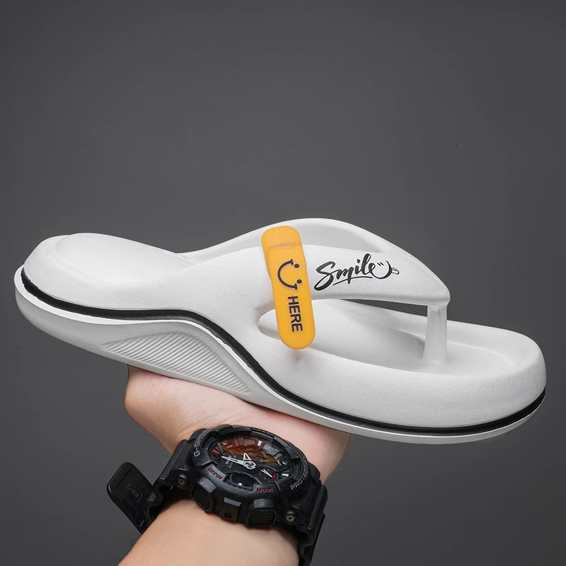 Mens Platform Flip Flops Summer Soft Sole EVA Slippers for Men Outdoor Casual Beach Shoes Home Non-slip Bathroom Slides Shoes 240718