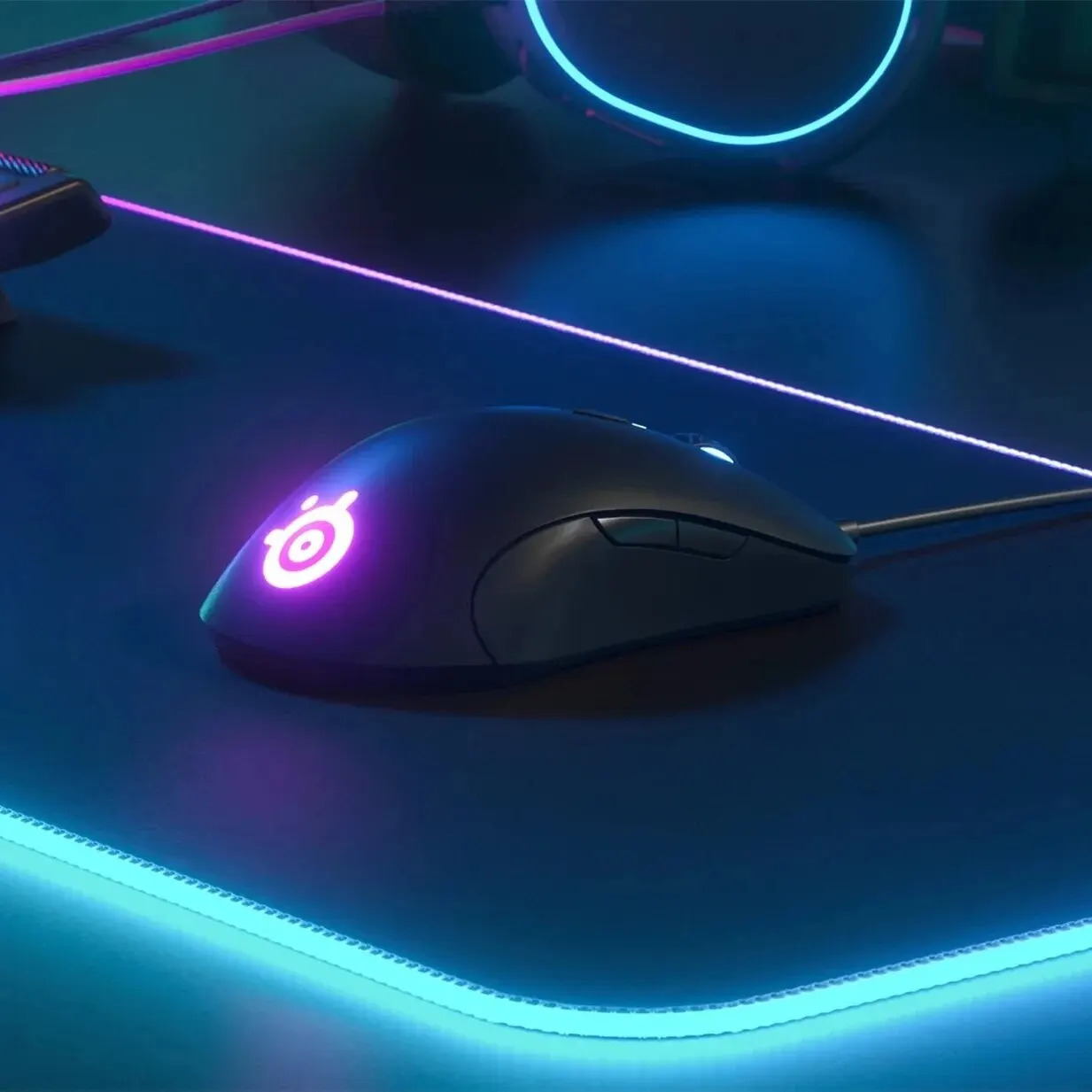 SteelSeries Sensei Ten Gaming Mouse 18000 CPI TrueMove Pro Optical Sensor 8 Buttons Mechanical Switches RGB Lighting for E-game 240712