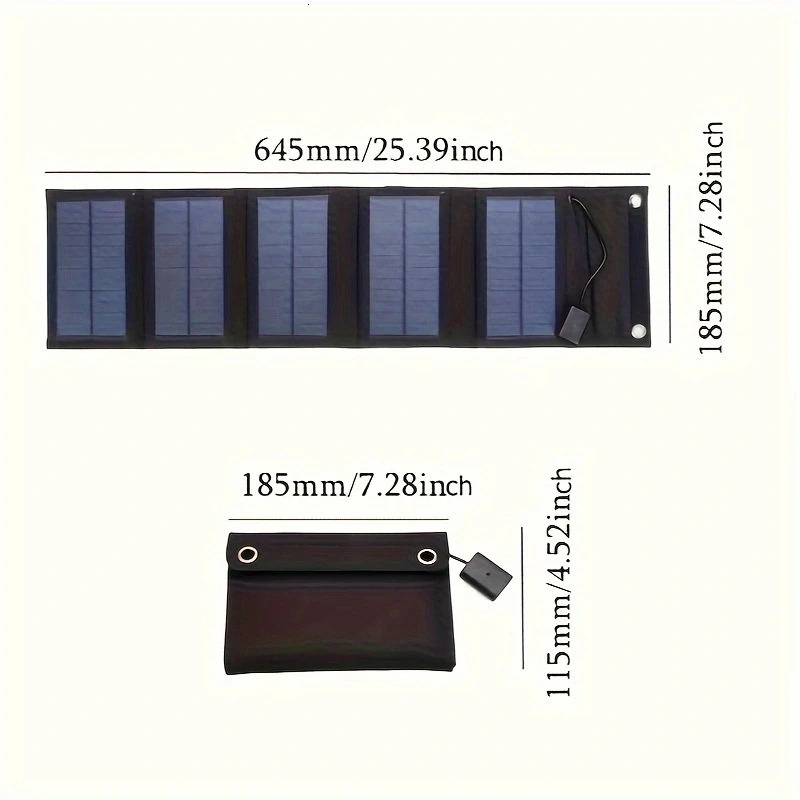 70W Foldable Solar Panel 5V USB Portable Battery Charger for Cell Phone Outdoor Waterproof Power Bank Camping Accessories 240711