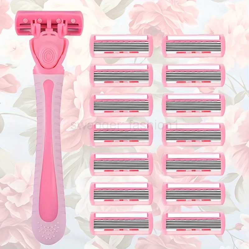 High Quality Men Safety Razor Blade 6-Layer Germany Stainless Steel Shaving Blades Manual Shaver Head B240709