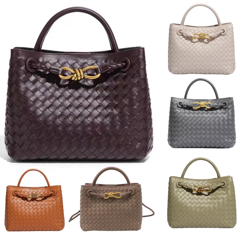 Andiamo designer bag tote B Family 8-line Buckle Original Leather 2024 New Woven Womens Portable Single Shoulder Crossbody Official Document Tote Bag laptop