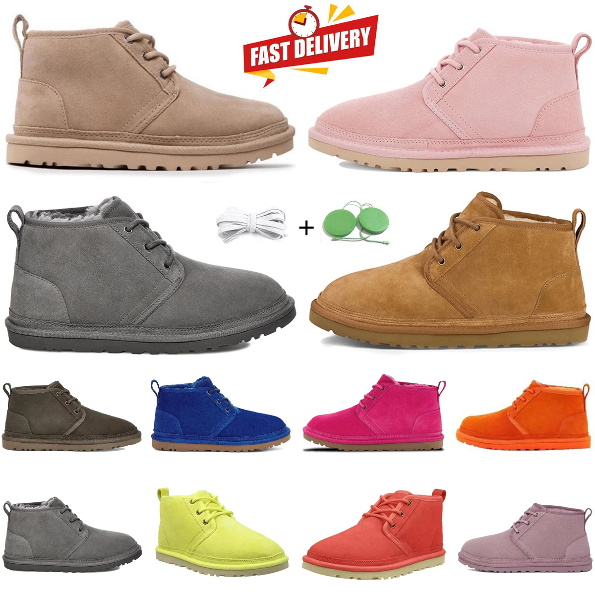 2024 Neumel Boots Snow Platform Designer Bottes Ankle Men Women Fashion Chestnut Mustard Seed Black Pink Grey Olive Blue Yellow Winter Keep Warm Shoes Velvet Booties