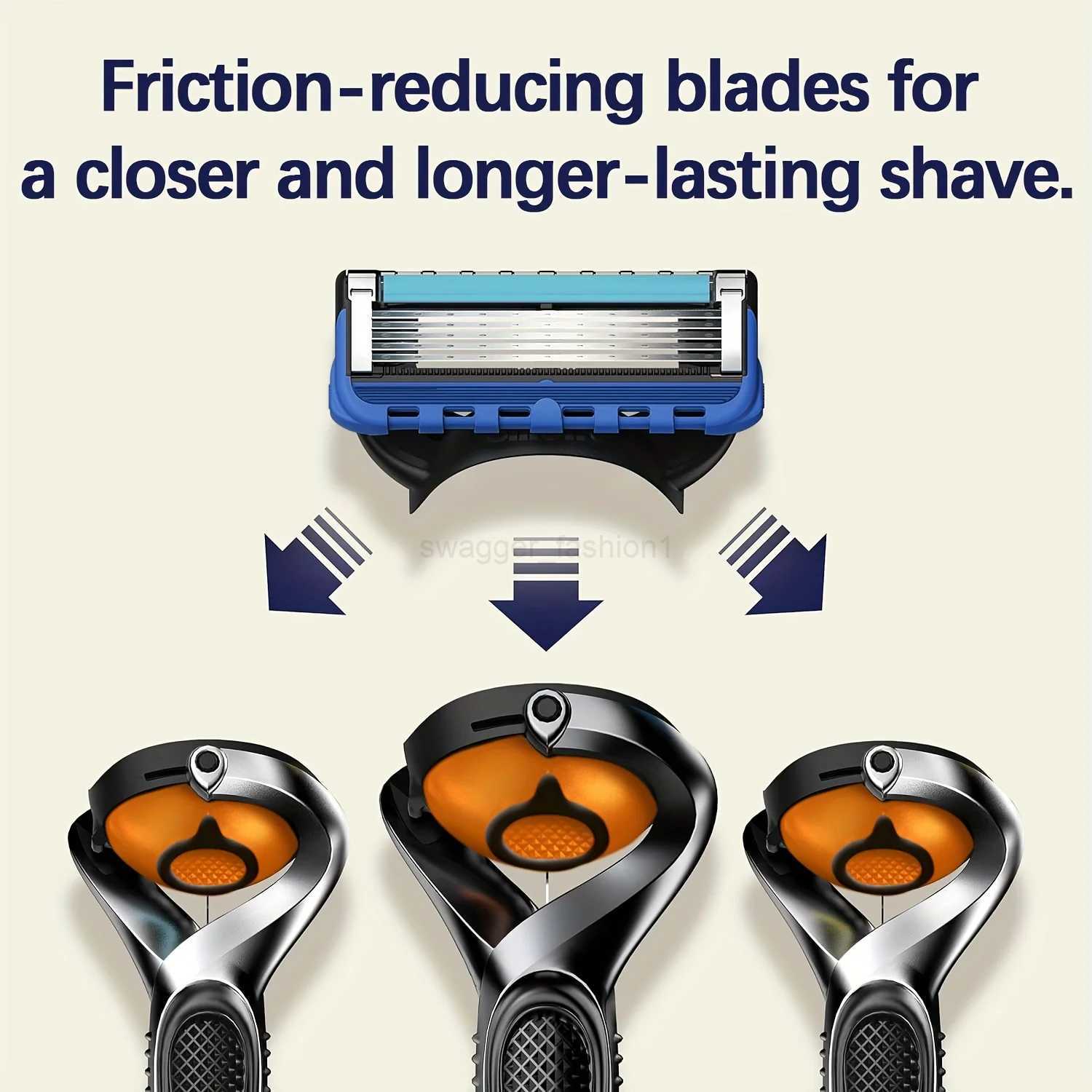 5-layer Razor Blades Shaver 16/8/4pcs Replacement Blades Vintage Wet Shaving Safety Razor Skin Protection Classic RazorB240709