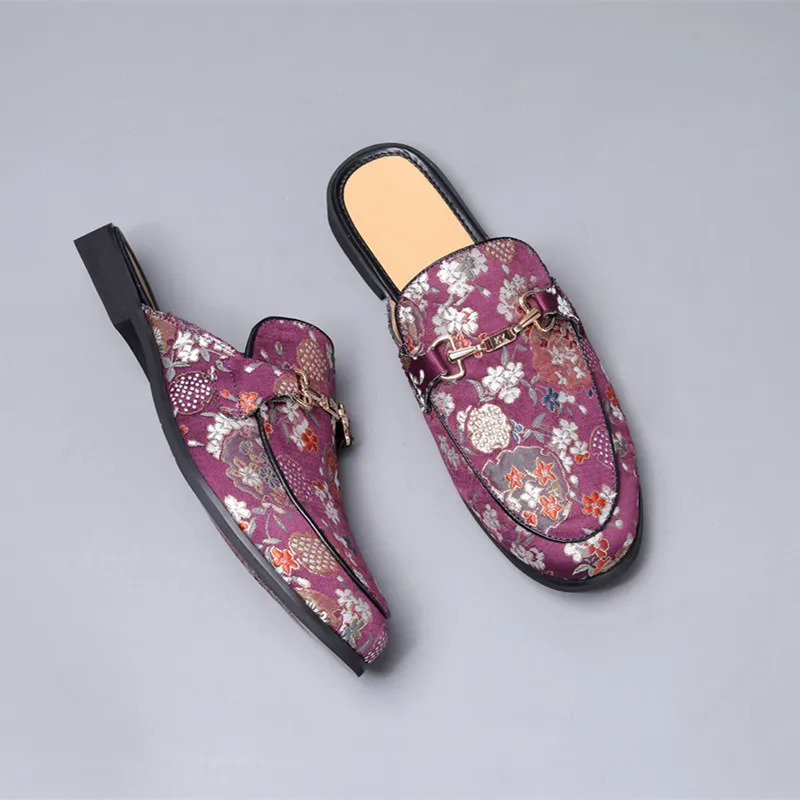 Summer 2024 Half Slippers for Men Trendy Mens Flat Bottom Casual Shoes Soft Sole Loafers Man Sneakers Zapatos De Hombre Size 49 240718