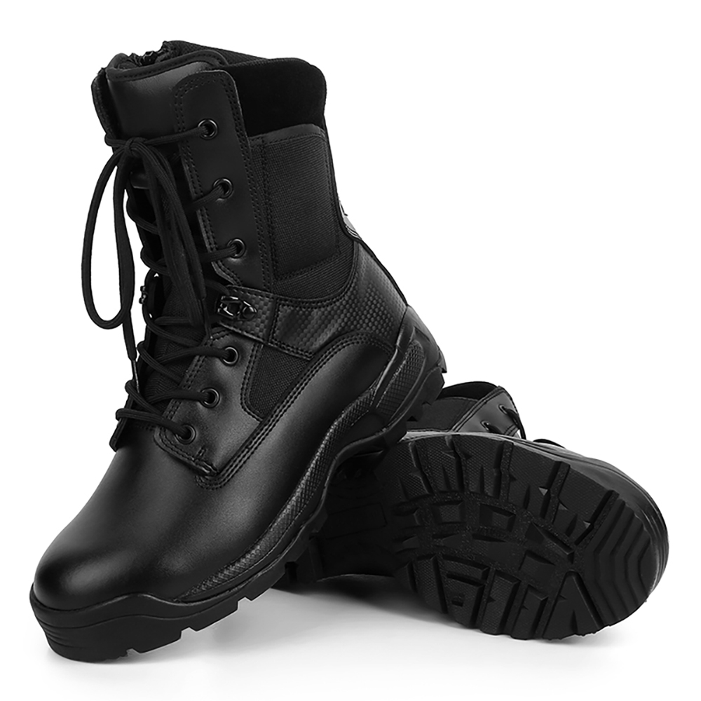 Cqb.Fury Black Leather 511 Durable High Quality Tactical Hunting Training Boots