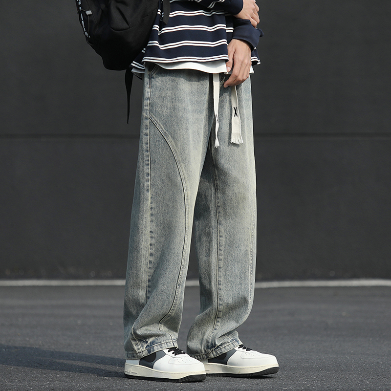 designer european jean hombre mens trousers biker embroidery ripped for trend cotton fashion jeans men cargo pants black hip