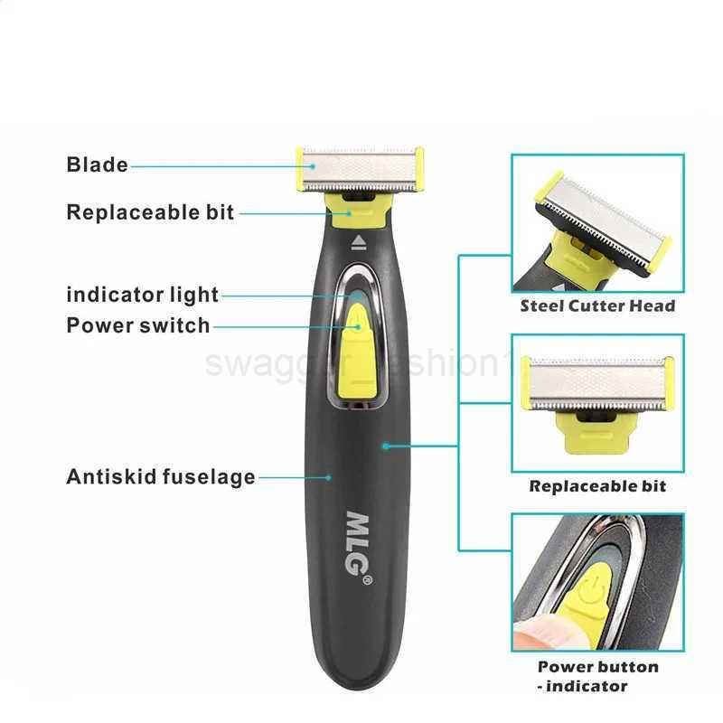 Electric Shaver Man Trimmer Knife Portable Waterproof Washable Beard Male Razor Shaver Epilator Body Hair Groomer For MenB240709