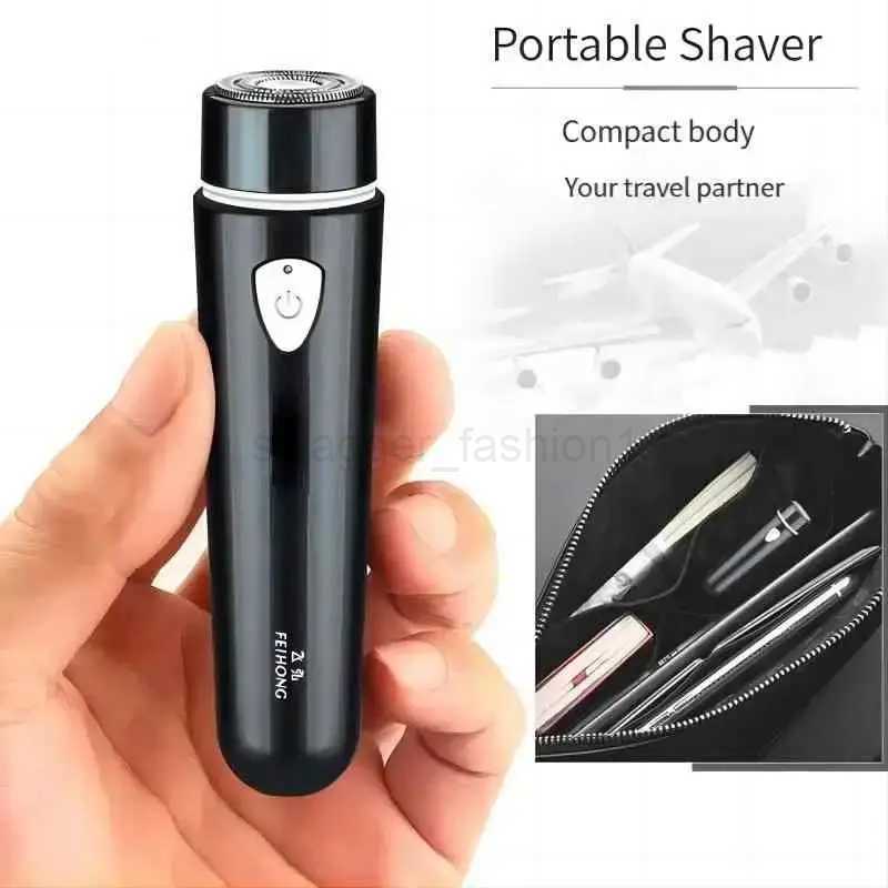 Portable Mini Electric Shaver Portable Rechargeable Home Travel Beard Razor Fast Clean Shave Without Tearing BeardB240709