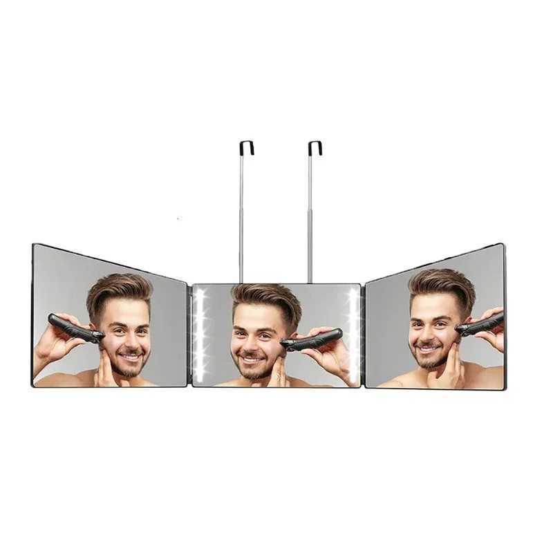 Compact Mirrors Makeup Mirror Trifold Foldable 360 Degree Bathroom Rear View Height Adjustable Cutting Styling Shaving Cosmetic Haircut Tools S247186