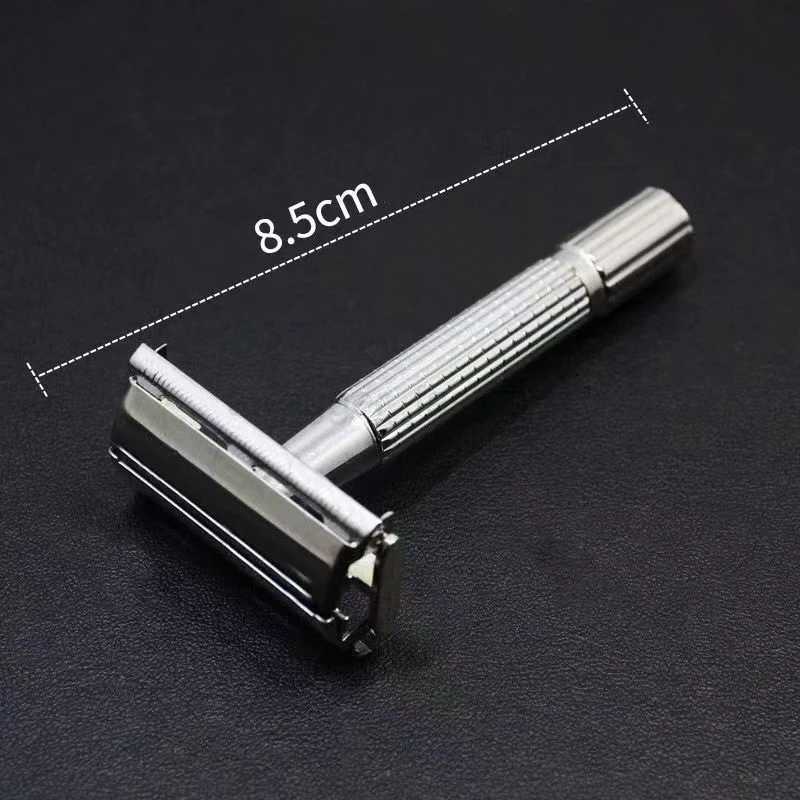 Traditional Safety Manual Razor T-type Razor for Men Classic Butterfly Double Edge Shaving Razor Chrome Sharp ShaverB240709