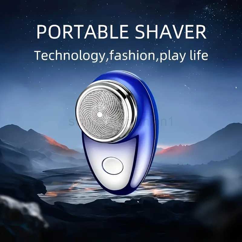 1pc-Mens electric mini shaver compact and portable travel car travel shaverB240709