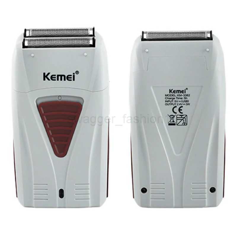 Original Kemei Finishing Fade Rechargeable Electric Shaver Hair Beard Cleaning Electric Razor For Men Bald Head Shaving MachineB240709