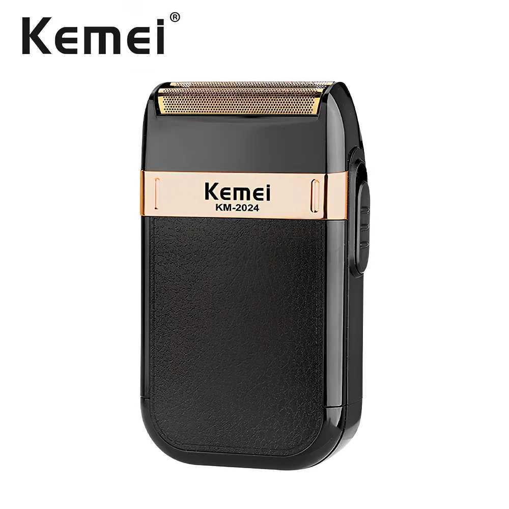 Kemei USB Charging Electric Shaver Additional Cutter Head Reciprocating Twin Blade Razor Shaver Beard Trimmer KM-2024B240709