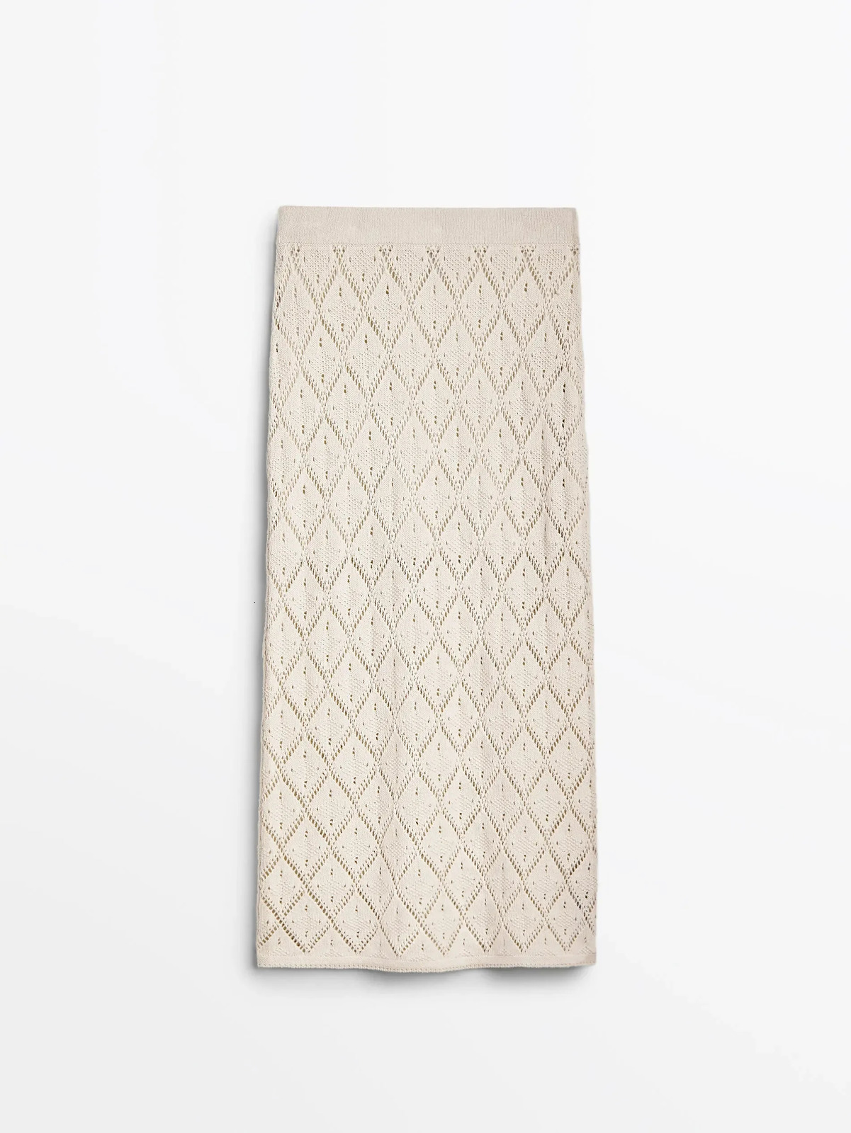 Ethereal MD 2024 style of Womens casual Slimfit and flowy long crocheted hollowout skirt 240709