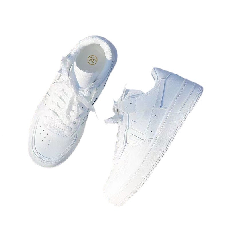 QiaoYiLuo Little White New Versatile Student Korean Edition Board Women's Sports Trend Shoes