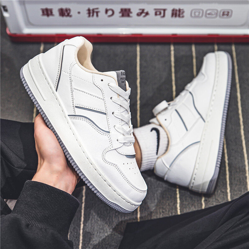 Designer Men's Skateboarding Shoes Spring and Autumn New Style, Casual and Versatile, Little White, Daily Flat Flat Skateboarding Shoes for Men