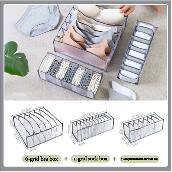Tote bag Folding storage box, bra storage, underwear storage, socks storage box, clothing compartment bag, jeans box