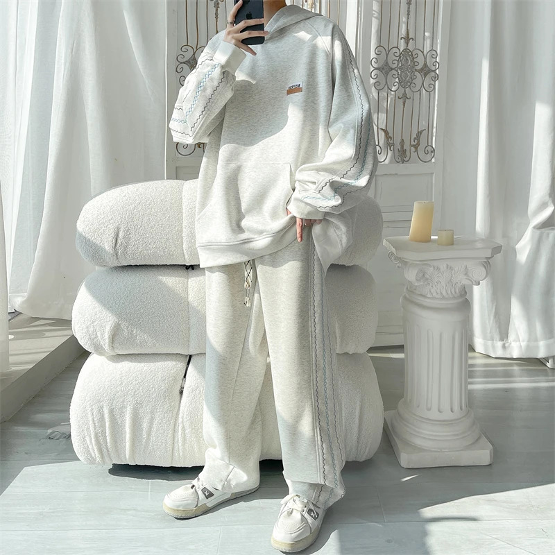 Two-piece Set Men Trends Costumes Pants Sets 2 Piece Set Mens Clothing Fashion Suits Sweatsuit Sports Sweats Trendy 240715