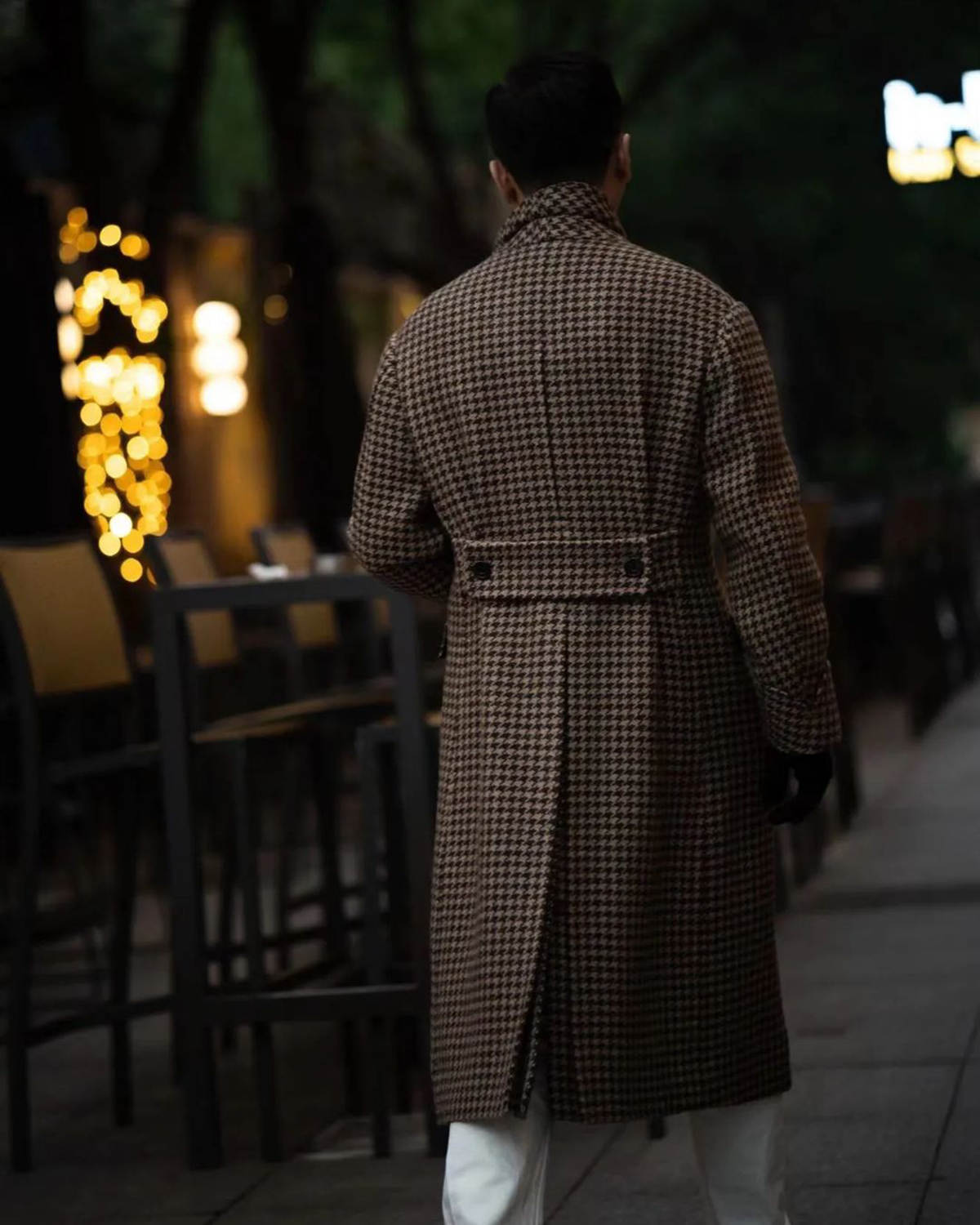 Casual Damier Check Men Suits Thick Wool Custom Made Double Breasted Tuxedos Peaked Lapel Blazer Back Vent Business High Quality Popular Cheap Price L