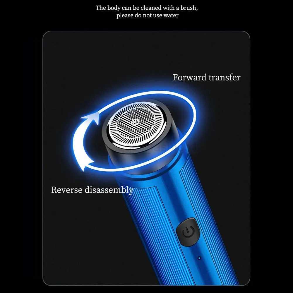 Mini Electric Shaver For Men Portable Electric Razor Beard Knife USB Charging Mens Shavers Face Body Razor Shaving MachineB240709