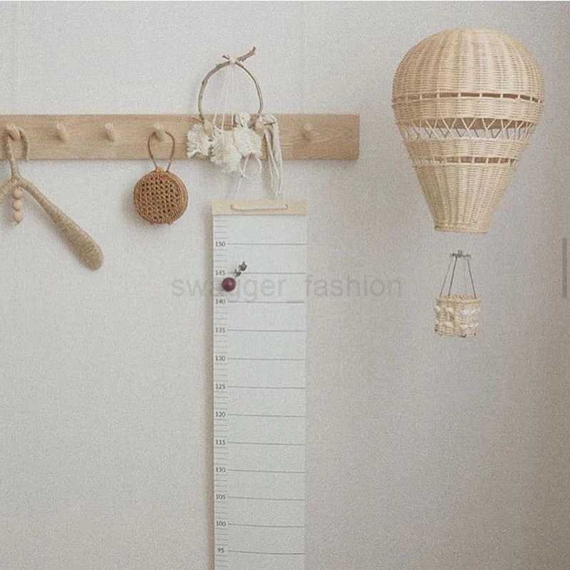 Rattan Hot Air Balloon Decor Hand-woven Wall Hanging Decor Handmade Nordic Photograph Prop for Kids Room Kindergarten NurseryB242718