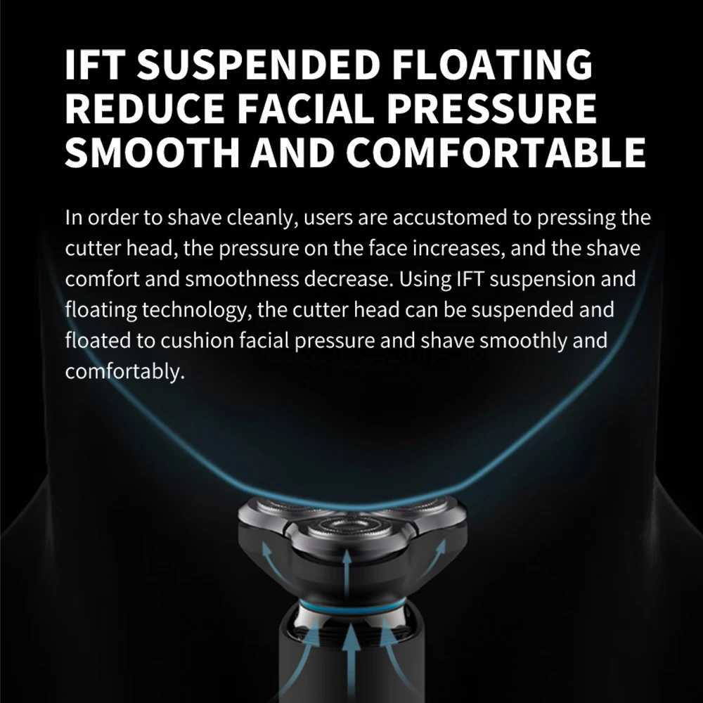 XIAOMI MIJIA S500 Electric Shaver Dry Wet Shaving Triple Blade Trimmer Beard Floating Head Mens Shaver Electric Razors MachineB240709