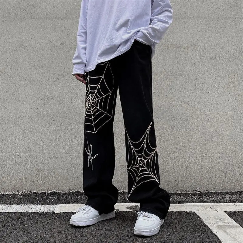 Men Streetwear Y2k Pants Anime Sweatpants Male Wide Leg Oversize Pants Men casual sport Straight Trousers 240717