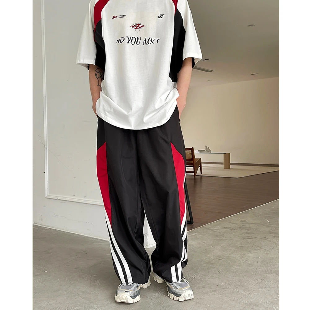 Y2K Oversized Streetwear Pants for Women Men - Korean Baggy Cargo Joggers Techwear Track Pants Summer Wide Leg Trousers Casual Street Fashion
