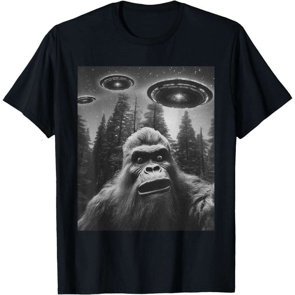 Designer Funny Graphic Tee For Men Women T Shirts Bigfoot Sasquatch Alien UFO T-Shirt Tops Casual Clothes Short sleeve Tshirt S - XXL Free shipping