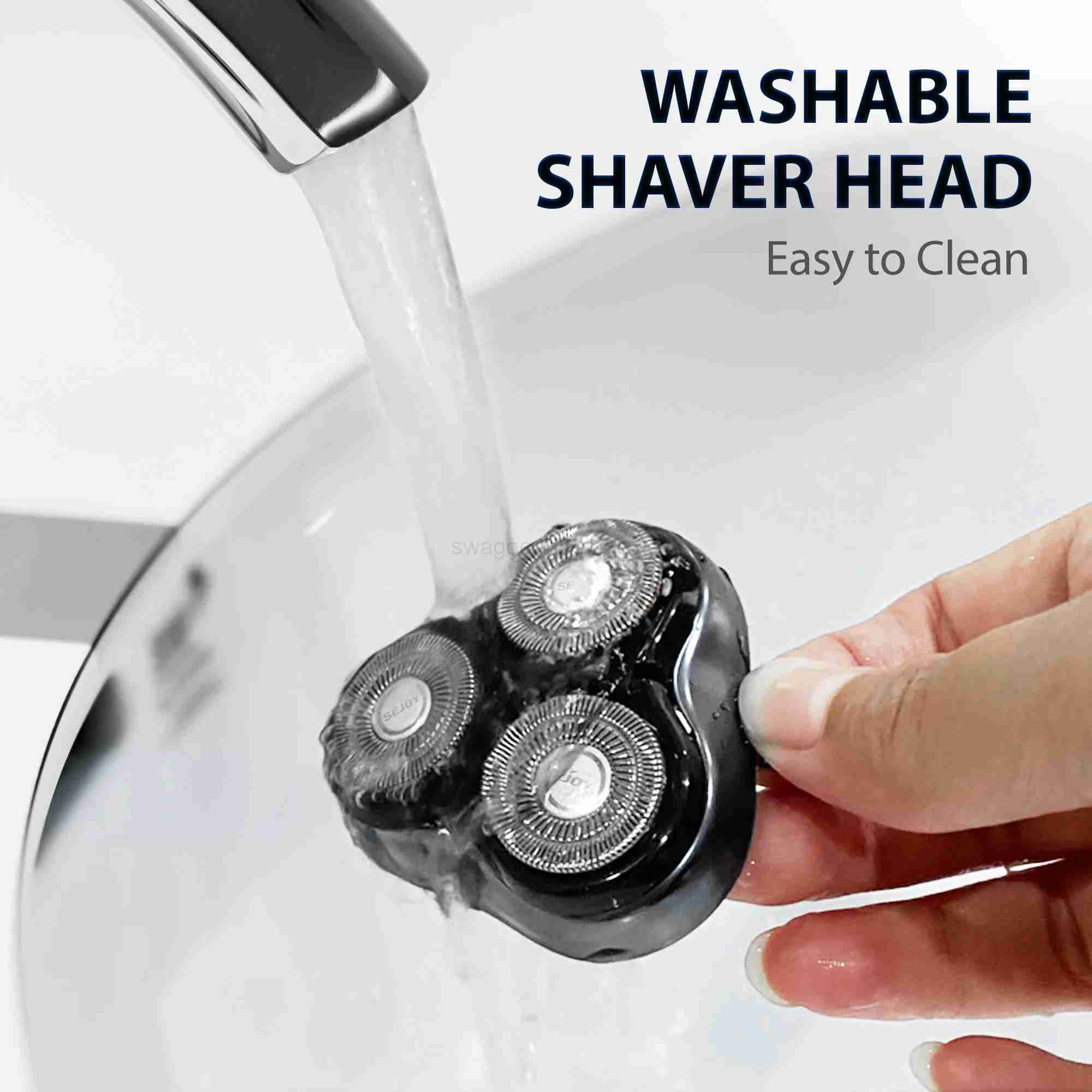 Sejoy 5W Electric Rotary Shavers for men 2 in 1 Razor Rechargeable Hair Trimmer 3D Floating Blade Washable Shaving Beard MachineB240709