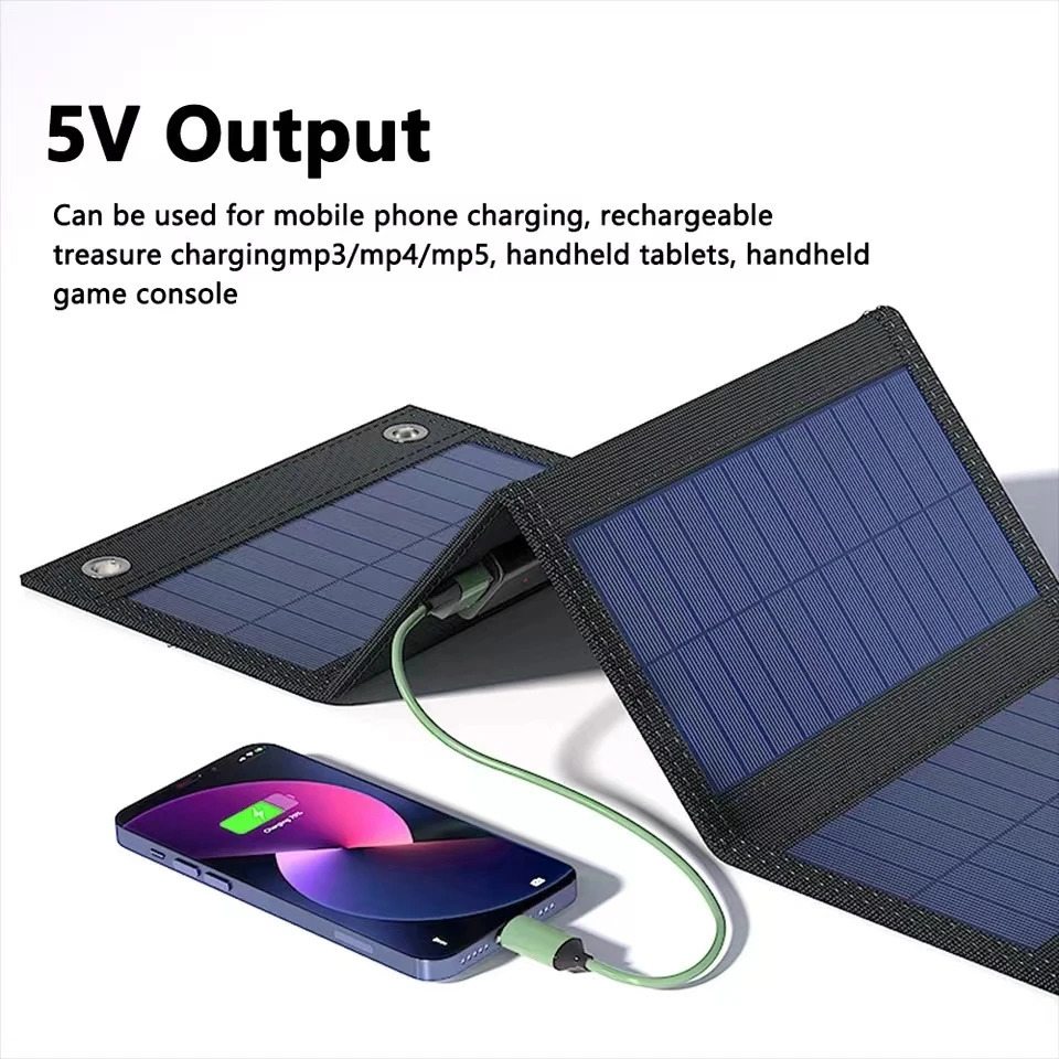 600W Foldable Solar Panel Phone Charger 5V Panels Plate USB Power Bank for Cell Camping Emergency y240711