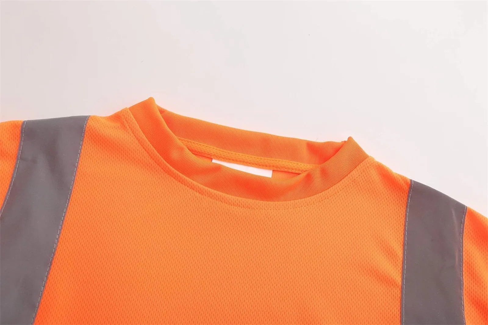 Men Vis Reflective T Shirt Long Sleeve ONeck Breathble Absorb Sweat Quick Dry Workwear Pullovers Tops Labor Protection Clothes 240715