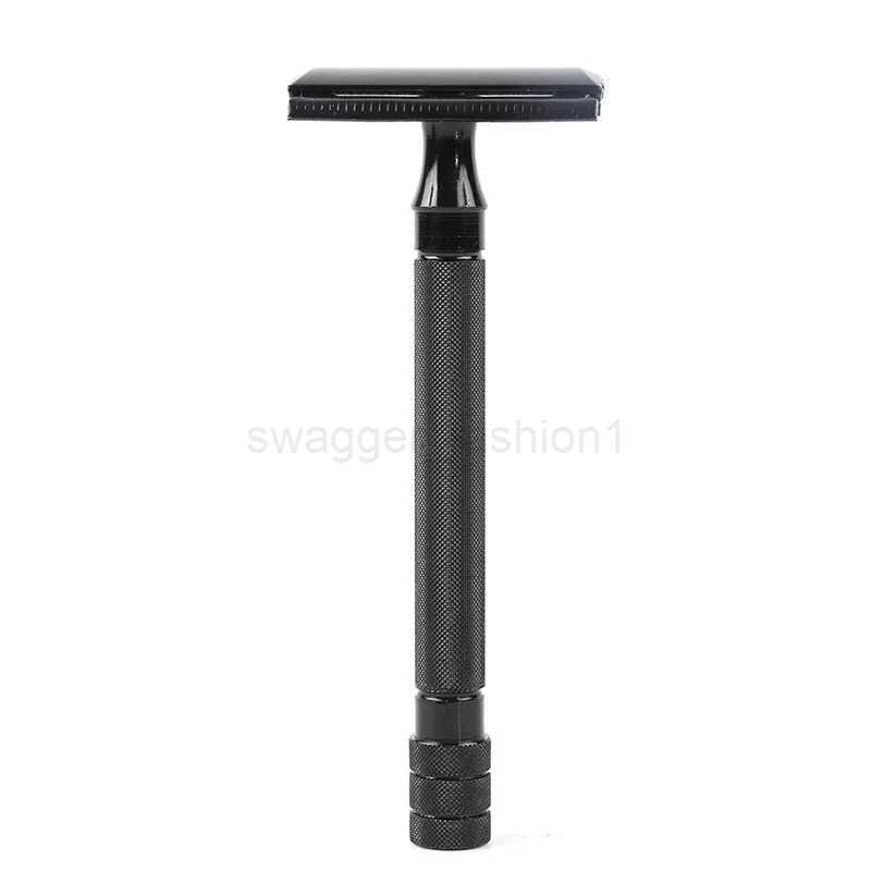 Classic Men Shaver Mild Hair Removal Shaver Double Edge Stainless Steel Shaving With 1 PCS Titanium Coated Blades Shaver RazorB240709