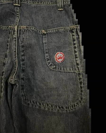 Jeans Y2K Pants Hip Hop Punk Rock Skateboard Graphic Print Retro Blue Baggy Jeans Mens Womens High Waist Wide Leg Trousers 240716