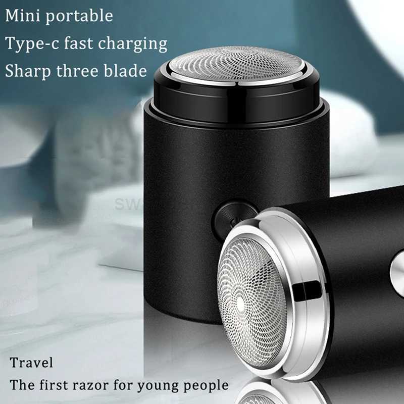 Electric Mini Shaver Travel Shaver Pocket Size Electric Razor Portable Outdoor Beard Razor for MenB240709