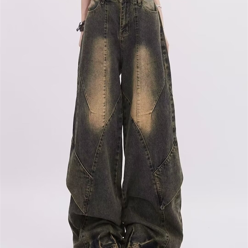 Womens Baggy Jeans Harajuku 90s Aesthetic Y2k Denim Trousers High Waist Cowboy Pants Wide Leg Straight Pants 240708