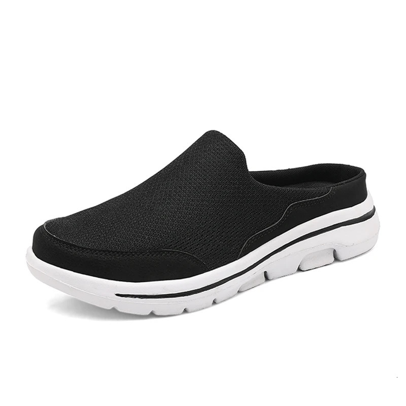 Summer Slip On Mesh Half Shoes For Men Women Slippers Lightweight Comfortable Breathable Big Size 47 48 For Drop 240718