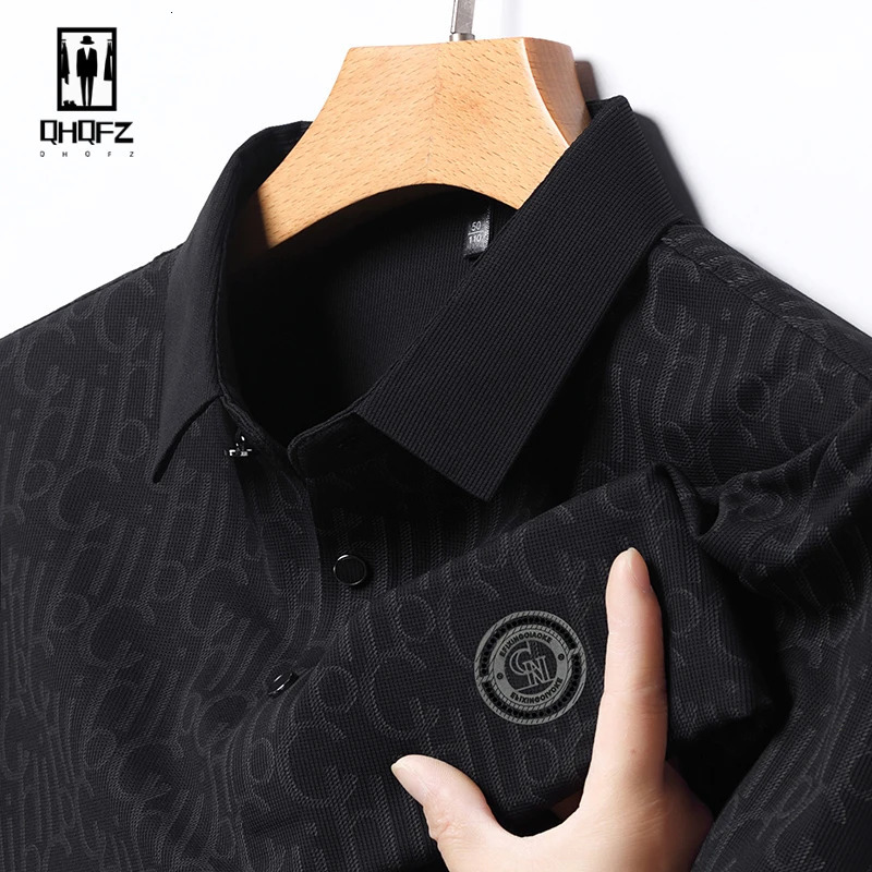 2024 Mens Badge Business Leisure POLO Shirt Summer Fashion Casual Short Sleeve Comfortable and Breathable Top 240711