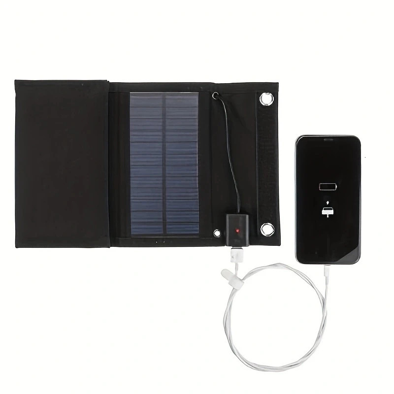 70W Foldable Solar Panel 5V USB Portable Battery Charger for Cell Phone Outdoor Waterproof Power Bank Camping Accessories 240711