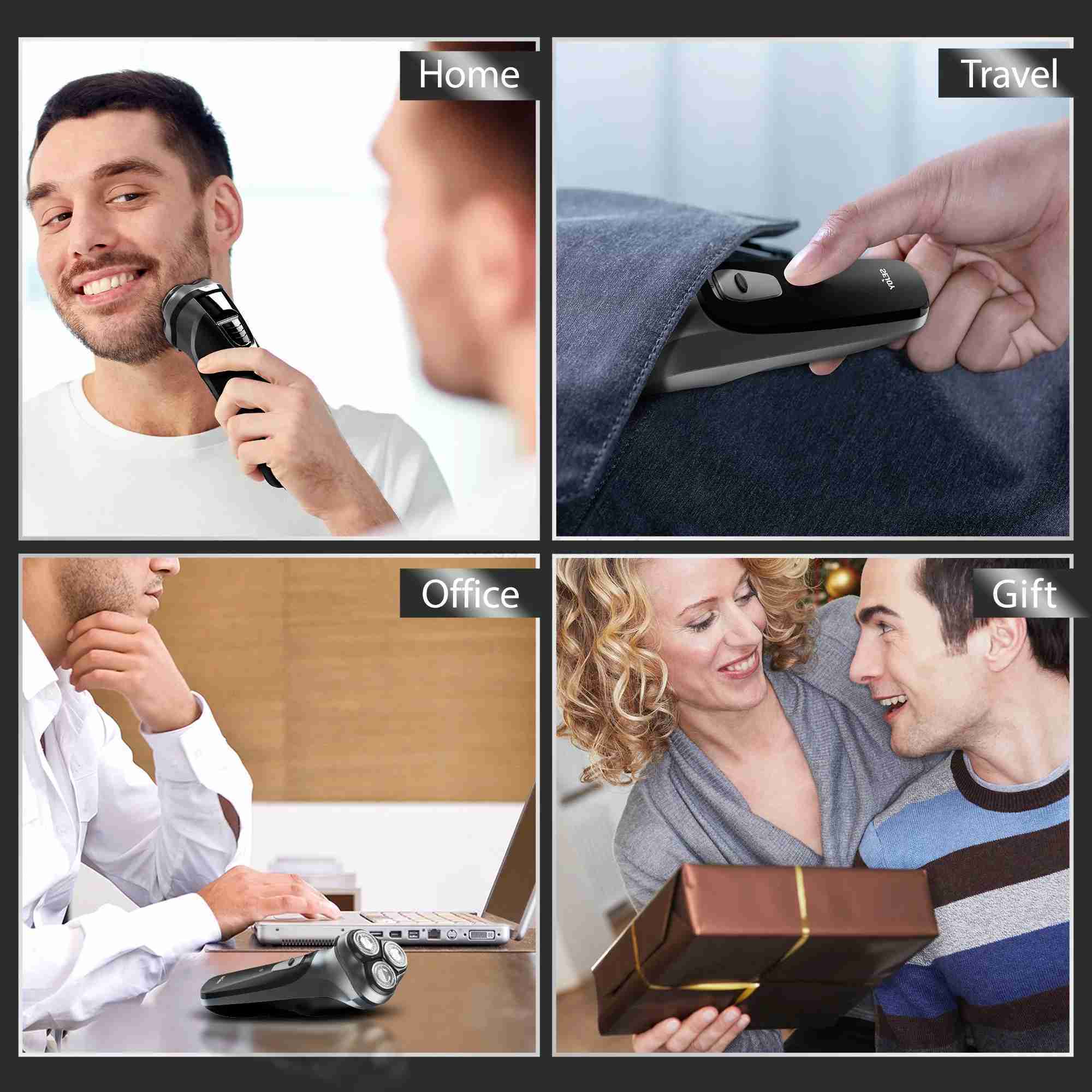 Sejoy 5W Electric Rotary Shavers for men 2 in 1 Razor Rechargeable Hair Trimmer 3D Floating Blade Washable Shaving Beard MachineB240709