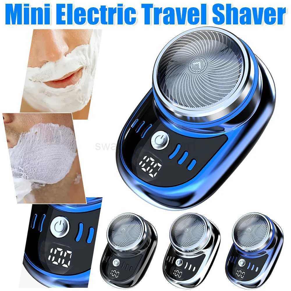 Men Electric Shaver Travel Mini Portable Detachable Shavers Waterproof Razor USB Rechargeable Beard Body Hair Trimmer RemoverBy240709