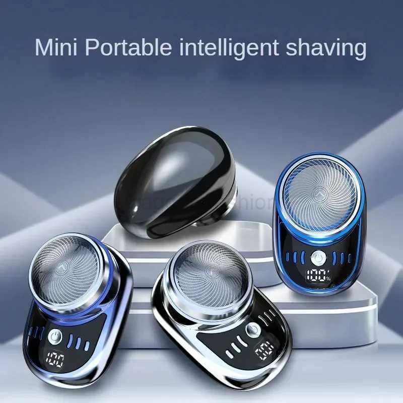 Mini Electric Travel Shaver For Men Pocket Size Portable Travel Car Home Razor Rechargeable Cordless Shaving Face Beard RazorBq240709