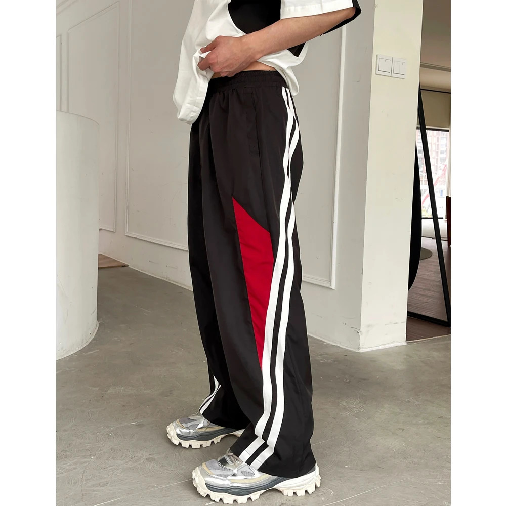 Y2K Oversized Streetwear Pants for Women Men - Korean Baggy Cargo Joggers Techwear Track Pants Summer Wide Leg Trousers Casual Street Fashion