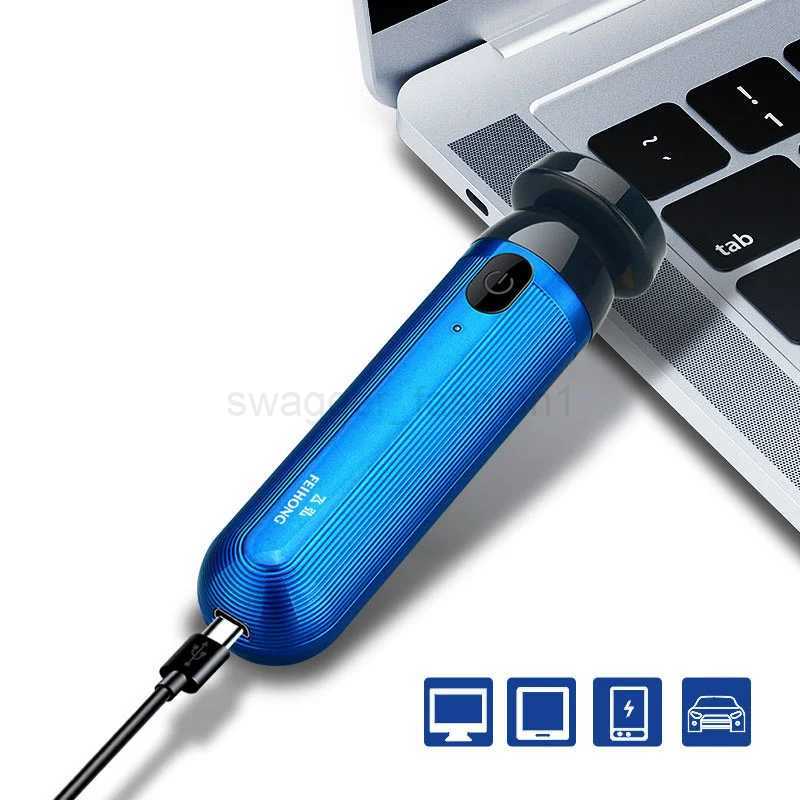 Mini Electric Shaver Face Beard Trimmer USB Charging Portable Beard Razor Cordless Travel Razor Beauty ToolsB240709