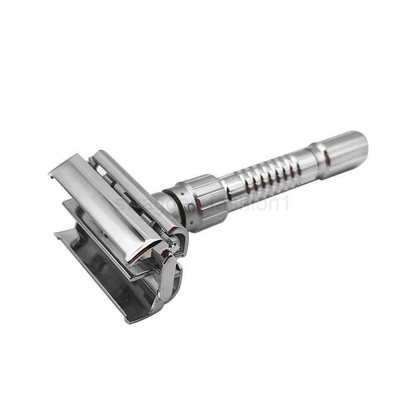 Adjustable Safety Razor Mens Folding Shaving Shaver Stainless Steel Double Edge Classic Safety Razor Blade Barber Shaving ToolsB240709