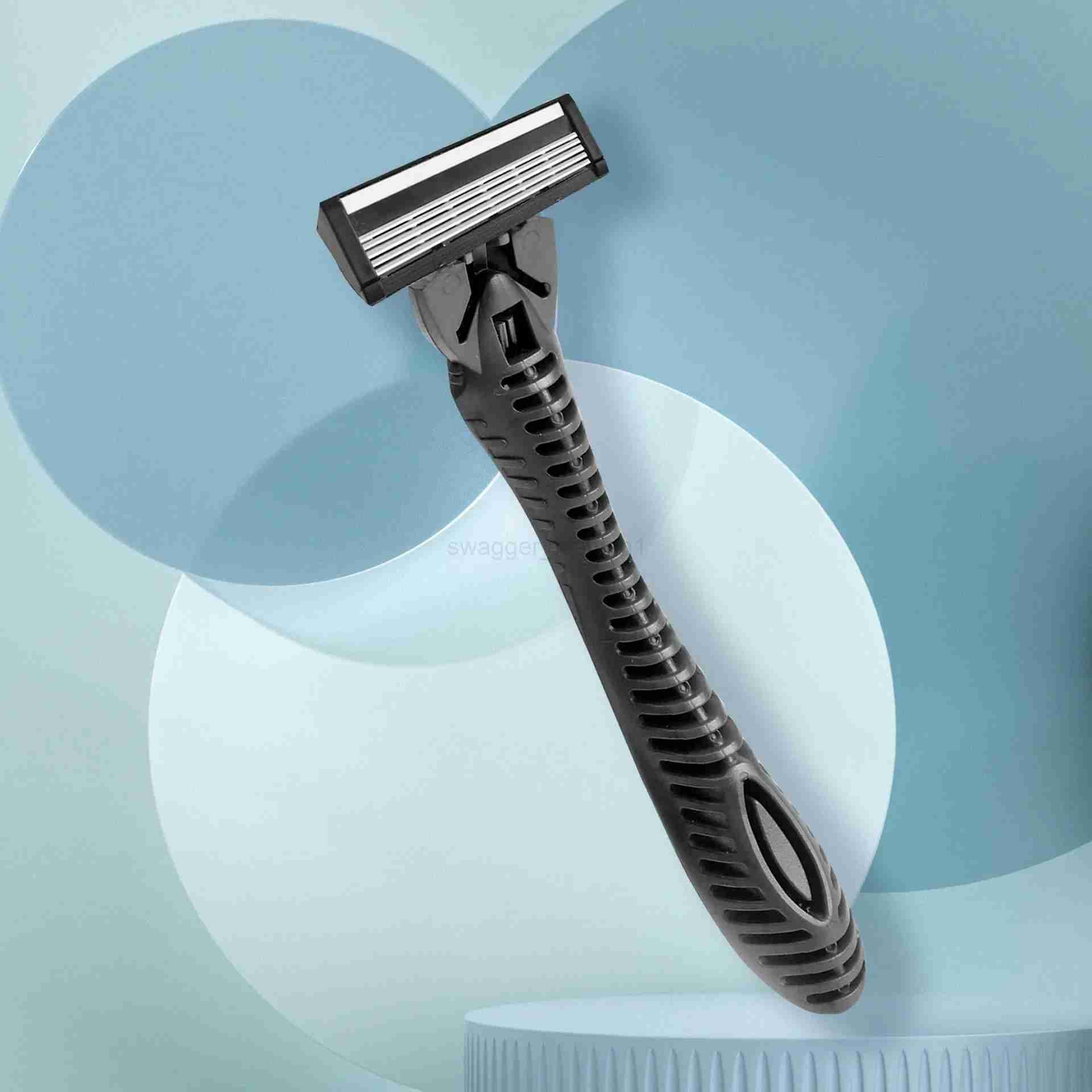 5PCS Shaving Machine For Men Five Layer Stainless Steel Manual Shaver Old Style Blades Replacement Cutter Head Tool HoldersB240709