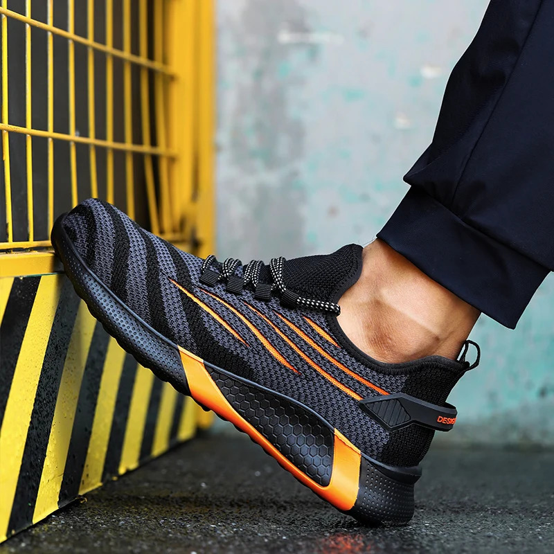 Men Work Safety Shoes Anti-puncture Working Sneakers Male Indestructible Work Shoes Men Boots Lightweight Men Shoes Safety Boots 240718