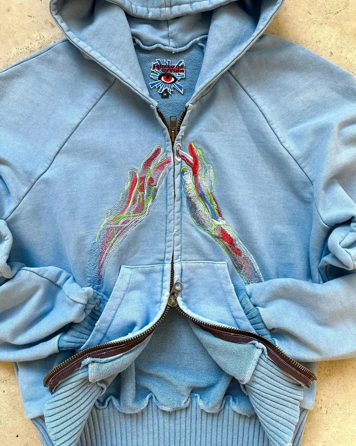 Goth Sweatshirt Zip Up Hoodie Y2k Plus Velvet Harajuku Hip Hop Oversized Pattern Hooded Tops Men and Women Hoodies Streetwear 240708